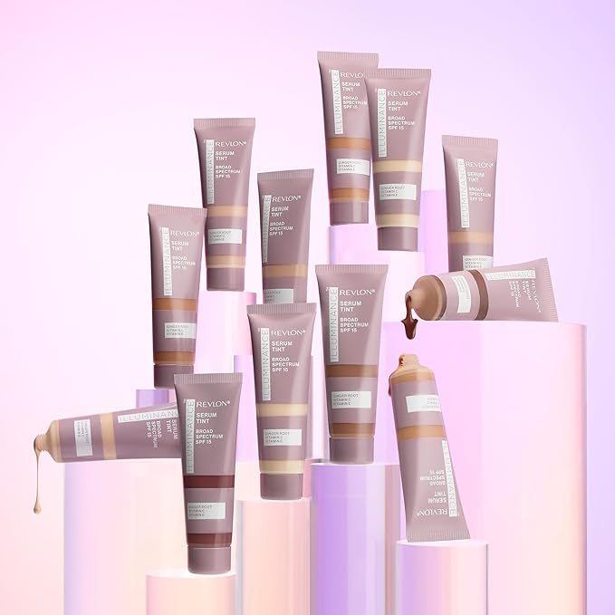 Revlon Illuminance Tinted Serum, Triple Hyaluronic Acid, Evens Out Skin Tone Over Time and Hydrates All Day, SPF 15, 605 Rich Mahogany, 0.94 fl oz.