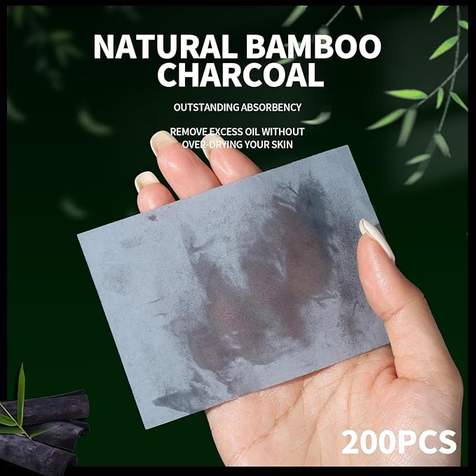 1200PCS Blotting Paper for Oily Skin, Natural Bamboo Face, Makeup