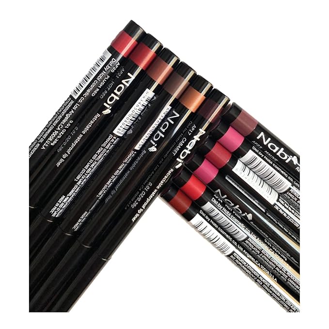Beauty Spot 12 Colors Retractable Waterproof Lip Liner Set, Roll It Up Auto Lip Pencil, Long Lasting Fade Resistant