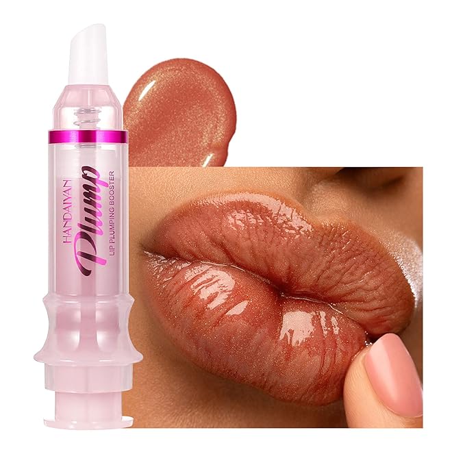 Plumping Lip Oil with Fresh Ginger Extract - Instant Fuller Lips, Ultra-Hydrating & Nourishing Glossy Lip Glow Oil, Lip Plumping Booster for Smooth, Defined Lips (#05 NUDE ILLUMINATOR, 1)