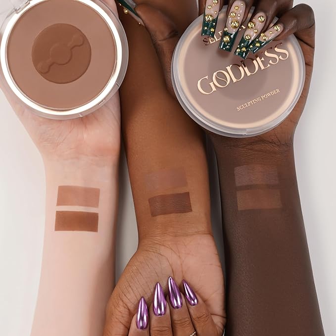 Sculpting Contour Powder Goddess - Matte Sculpting Powder Skin Tones, 0.53 Oz