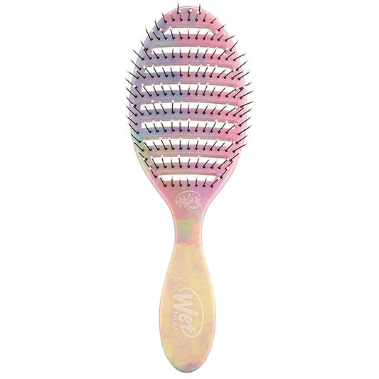Wet Brush Speed Dry Hair Brush - Stripes (Color Wash) - Vented Design and Ultra Soft HeatFlex Bristles Are Blow Dry Safe With Ergonomic Handle Manages Tangle and Uncontrollable Hair - Pain-Free