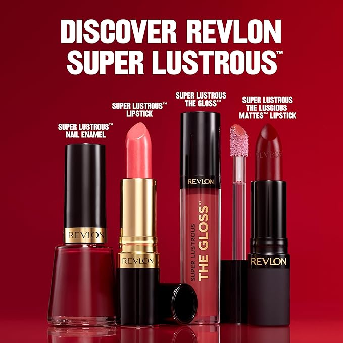 Revlon Super Lustrous Lip Gloss, Non-Sticky, Hydrating, High Shine Finish, 240 Fatal Apple, 0.13 oz
