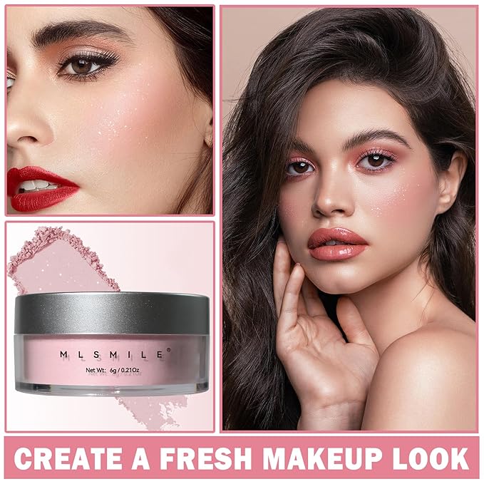 Oil Control Loose Powder Makeup Pink Translucent Setting