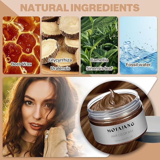 Acomler Brown Temporary Hair Color,Natural