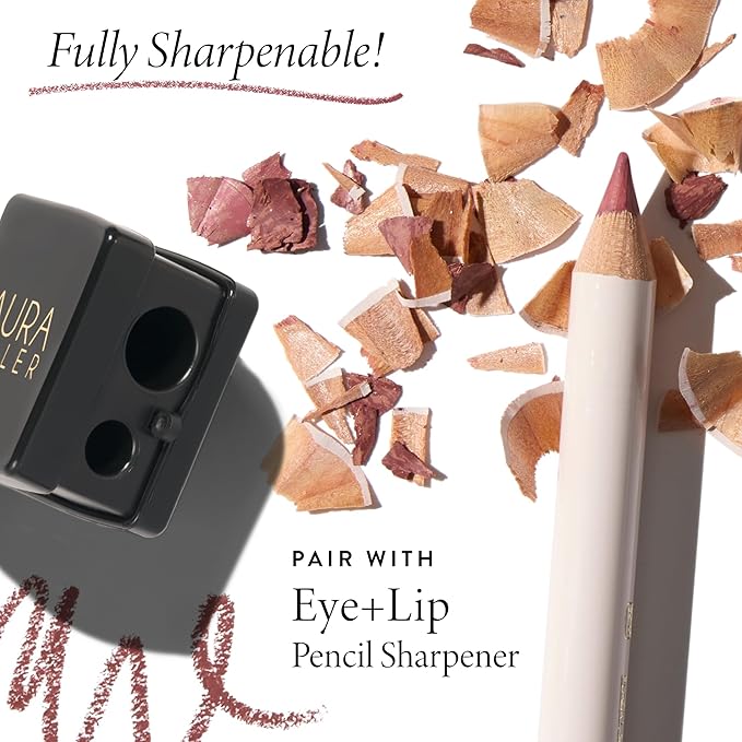 LAURA GELLER NEW YORK Marble Lips Multidimensional Liner, Nouveau Neutral - Marbleized Smooth Glide Sharpenable Lip Liner for Fuller Lips