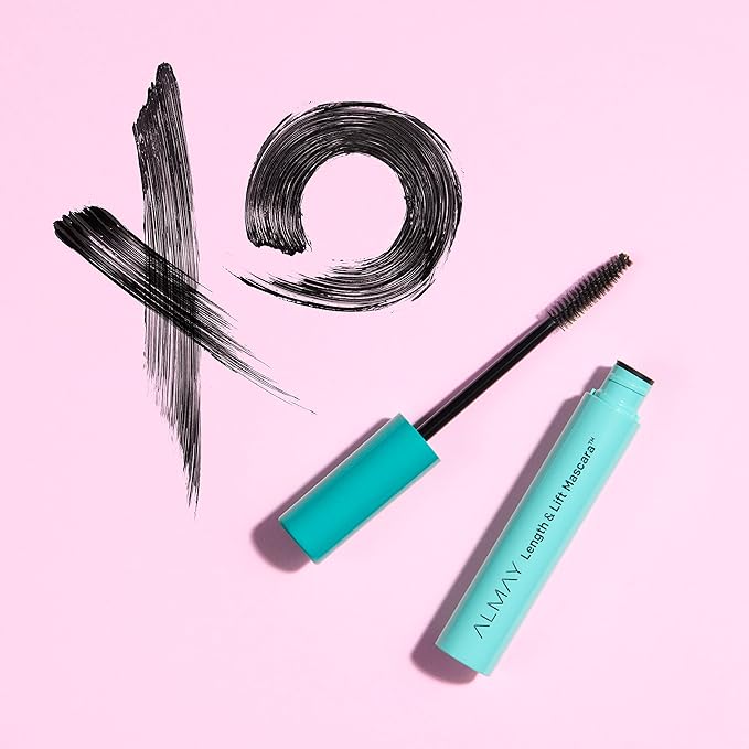 Almay Lengthening Mascara, Volume & Lift, Eye Makeup, Hypoallergenic and-Fragrance Free, 040 Waterproof Black, 0.24 fl oz.