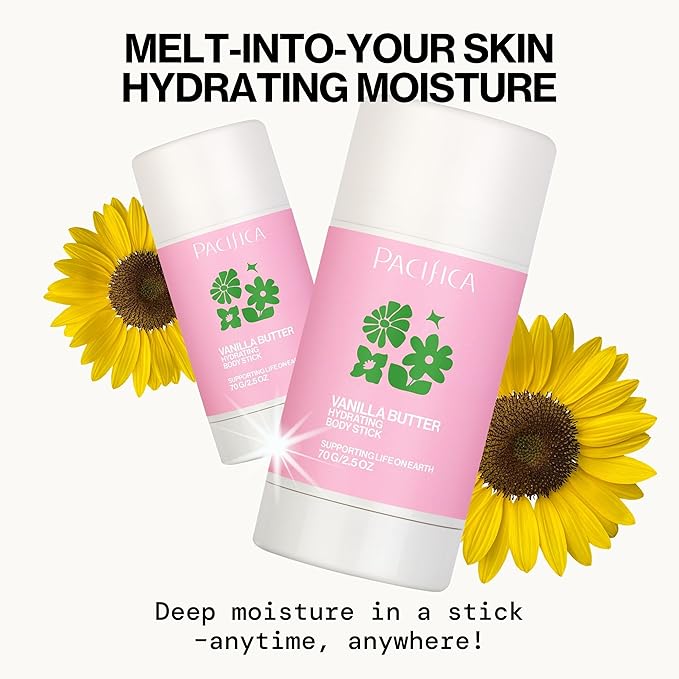 Pacifica Vanilla Butter Moisturizing Balm Stick – Solid Body Lotion for Instant Dry Skin Relief Moisture Balm, Shea Butter & Vanilla Formula Vegan & Cruelty-Free Clean Skincare 2.5 oz