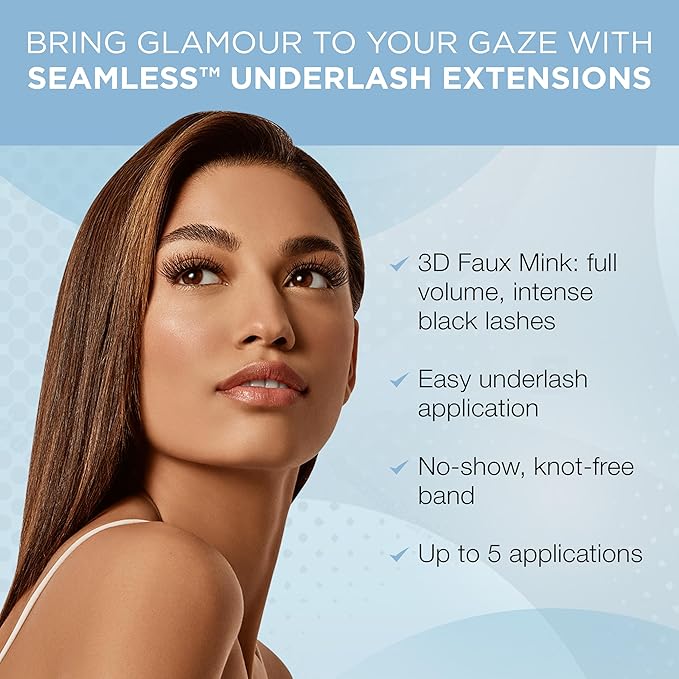 Ardell Seamless 3D Faux Mink Underlash Extensions Refill Kit - DIY Lash Clusters, Customizable Eyelash Extension for Natural Looking Lashes, 1-Pack