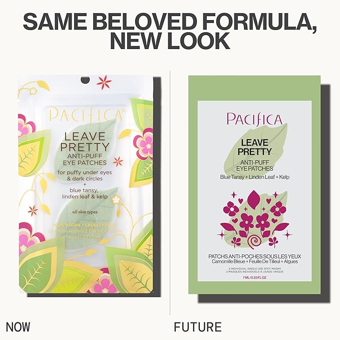 Pacifica Undereye Spot Serum Mask – Leave Pretty Anti-Puff Eye Patches with Vitamin C & Kelp, Hydrating Under-Eye Masks for Dark Circles & Puffiness (2 Pack), Vegan