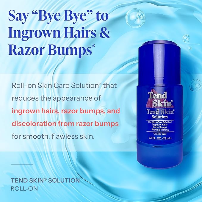Tend Skin Razor Bump Solution Refillable Roll-On Solution For Unsightly Razor Bumps, Ingrown Hair And Razor Burns, Post Shaving and Waxing Toner for Men and Women, 2.5 Oz