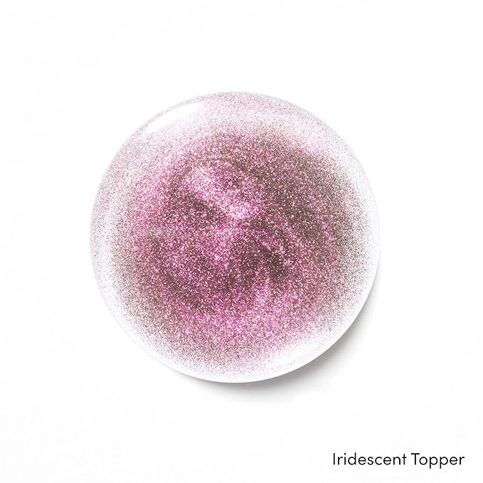 Dashing Diva One Gel Color & Magnetic Topper Duo - Smitten - Kitten & Iridescent Glitter Topper - 3-in-1 Base Coat, Nail Color & Top Coat - Gel Nail Polish Set