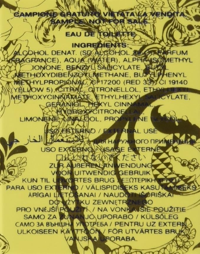 Versace Yellow Diamond Eau De Toilette Spray for Women, 0.17 Fl Oz (Miniature)