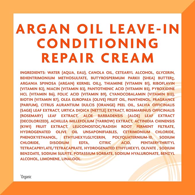 Cantu Leave-In Conditioning Repair Cream with Argan Oil, 16 oz (Pack of 2)