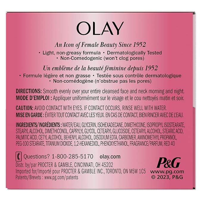 Olay Active Hydrating Cream Face Moisturizer, 1.9 fl oz