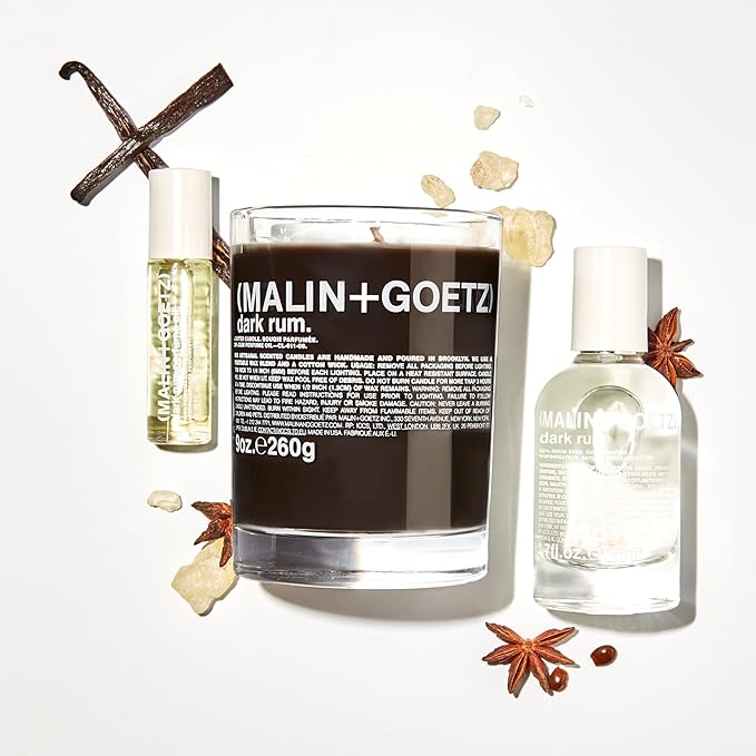Malin + Goetz Dark Rum Perfume Oil, 0.3 Fl. Oz. - Men & Women Dark & Spicy Modern Scented Oil, Fragrance Oil, Roll On Mini Perfume Body Oil, Vegan & Cruelty-Free (Pack of 1)