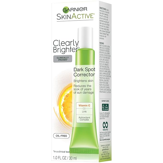 Garnier SkinActive Clearly Brighter Dark Spot Corrector with Vitamin C, 1 Fl Oz, (30mL), 1 Count (Packaging May Vary)