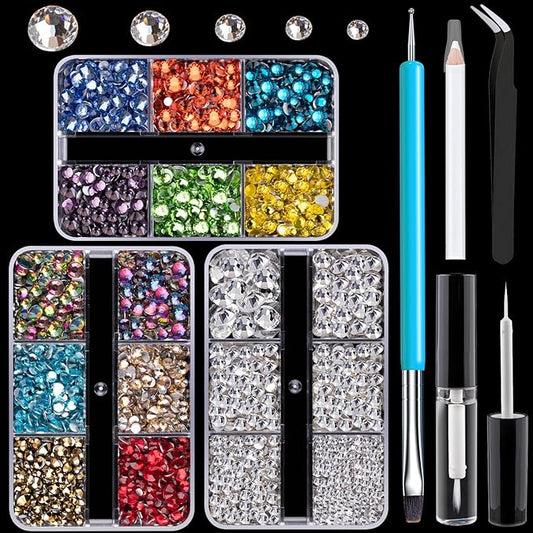 Colorful Face Gems for Makeup Set, Flatback Gorgeous