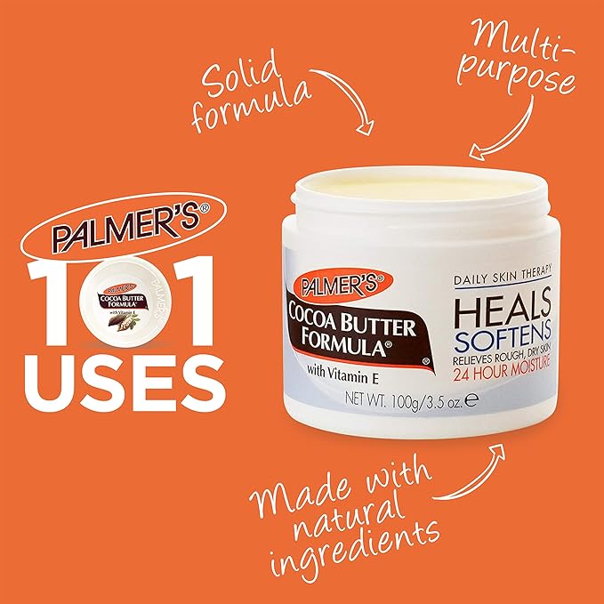 Palmer's Cocoa Butter Formula Daily Skin Therapy Solid Lotion, 7.5 Oz (Pack of 3) Intensive Body Moisturizer with Vitamin E for Extremely Dry & Eczema-Prone Skin, Helps Provide 48-Hour Deep Hydration