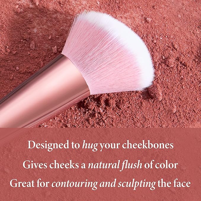 LAURA GELLER NEW YORK Baked Blush-n-Brighten Marbleized Blush + Angled Brush (02 Pink Buttercream, 47mm)