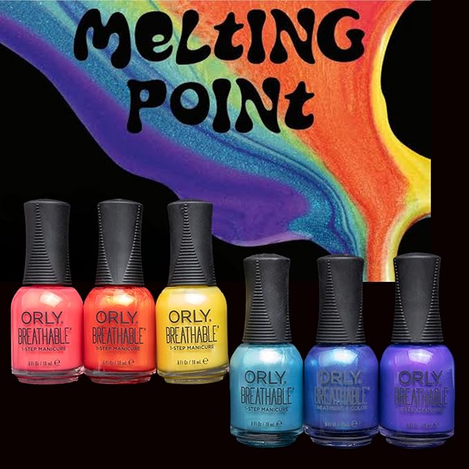 Orly Melting Point Nail Polish Collection | Golden Pink Shimmer | Long-Wearing, Full Coverage Formula with Gripper Cap | Vegan & Cruelty-Free (The Floor Is Lava)