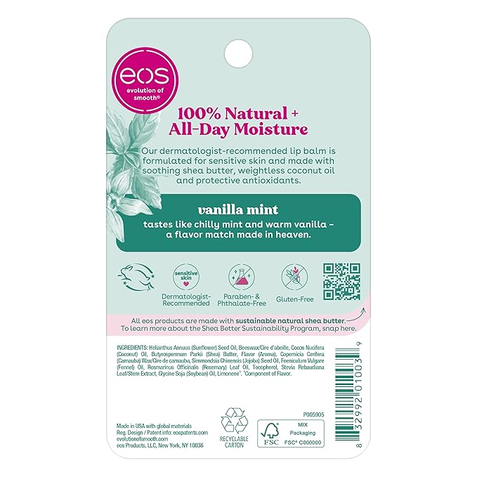 eos 100% Natural Lip Balm- Vanilla