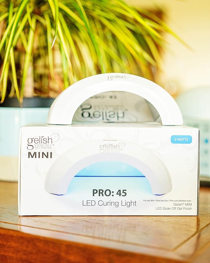 Gelish Pro 45 Mini LED Light – Professional Nail Lamp, Gel Light, Nail Dryer for Gel Polish, Fast Drying, Compact & Portable LED Light for Home & Salon Use
