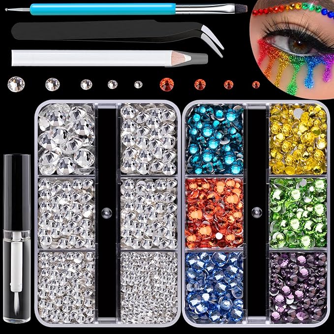 Colorful Face Gems for Makeup Set,