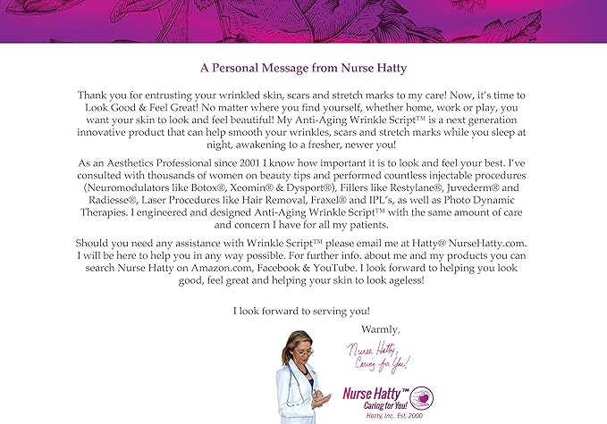 Nurse Hatty® Anti-aging Wrinkle Script Forehead