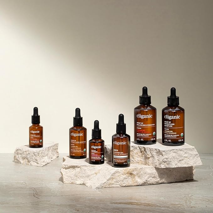 Cliganic 100% Pure Vitamin E Oil for Skin, Hair & Face - 60,000 IU, Non-GMO Verified | Natural D-Alpha Tocopherol (Packaging May Vary)