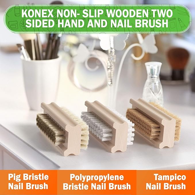 Konex non-slip wooden two-sided hand