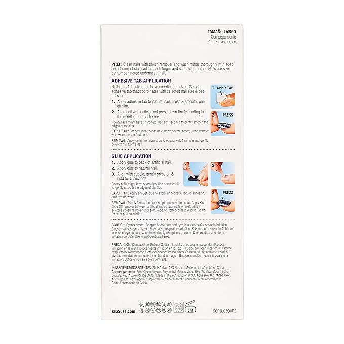 KISS Jelly Fantasy On-Trend Translucent Nails, Long Sculpted Glue-On Fake Nails Kit, Style “Be Jelly”, with Pink Gel Nail Glue, Mini Nail File, Manicure Stick, & 28 Glue On Nails