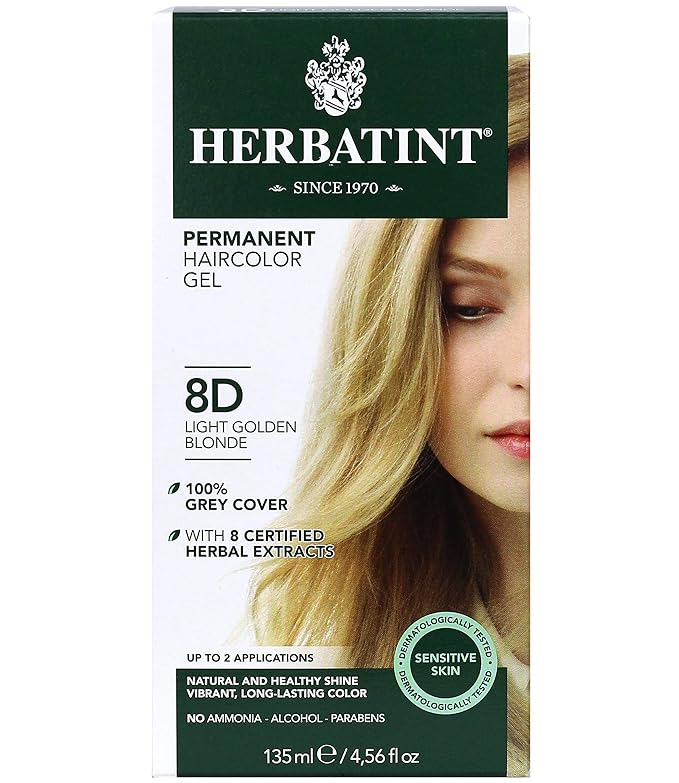 Herbatint Permanent Haircolor Gel, 8D
