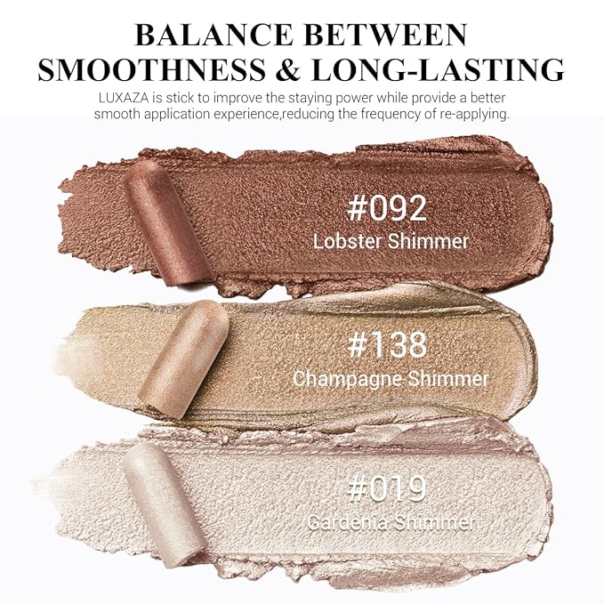 Classic 3PCS Neutral Eyeshadow Stick Makeup Set, Metallic Shimmer Matte Cream Eye Shadow Eyeliner Brightener Pencil Crayon - D1