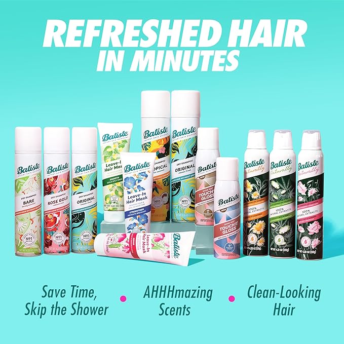 Batiste Texturizing Dry Shampoo, Refresh and Add Grip and Texture for Beachy Tousled Hair, 3.81 oz