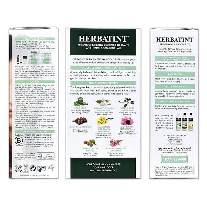 Herbatint Permanent Haircolor Gel, 4R