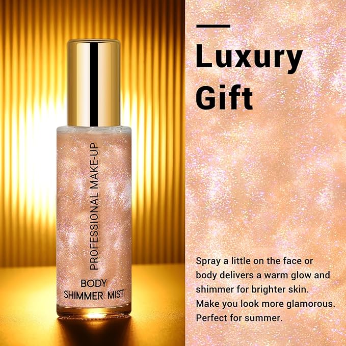 Face Liquid Highlighter Shimmer Body Spray for Hair (M2, Standard)