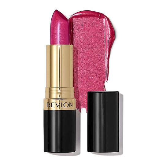 Revlon Super Lustrous Lipstick, Creamy Formula For Soft, Fuller-Looking Lips, Moisturized Feel, 657 Fuchsia Fusion, 0.15 oz