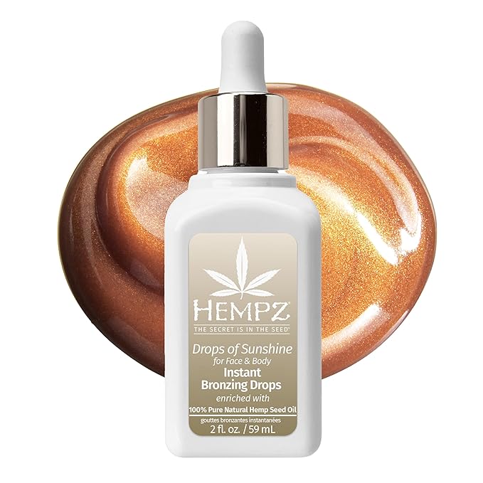 Hempz Instant Bronzing Drops, Face and Body Bronzer, 2 oz