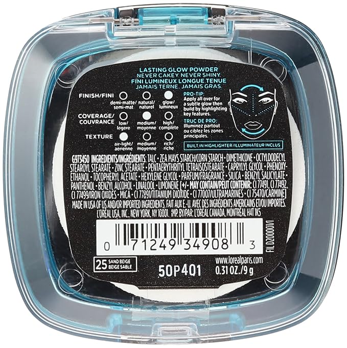 L'Oréal Paris Infallible Pro Glow Pressed Powder, S 31 oz