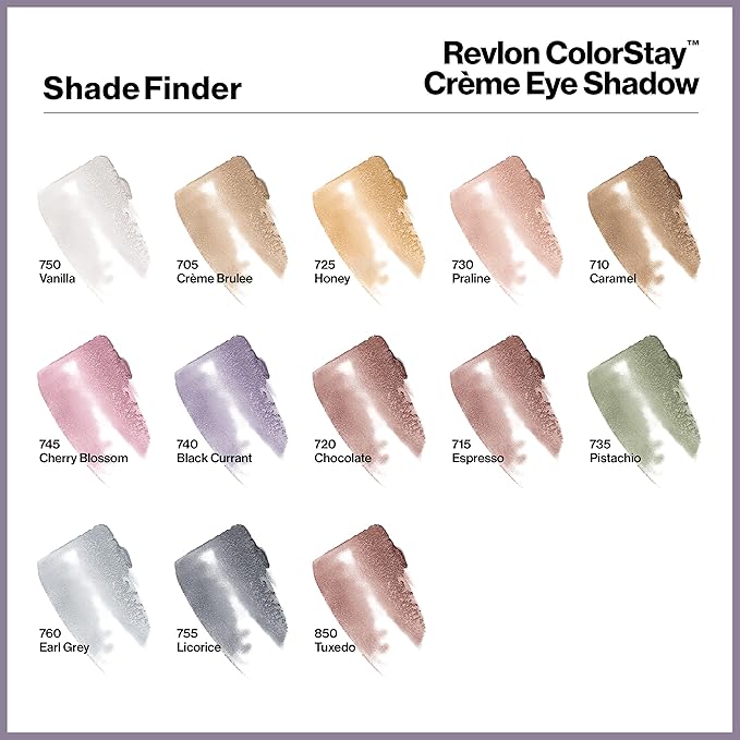 REVLON Colorstay Creme Eye Shadow, Longwear Blendable Matte or Shimmer Eye Makeup with Applicator Brush in Silver, Earl Grey (760), 0.18 Ounce (Pack of 1)