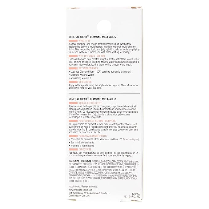 Cream Eyeshadow BY Physicians Formula Mineral Wear Diamond Metallic Eye Makeup Precious Purple