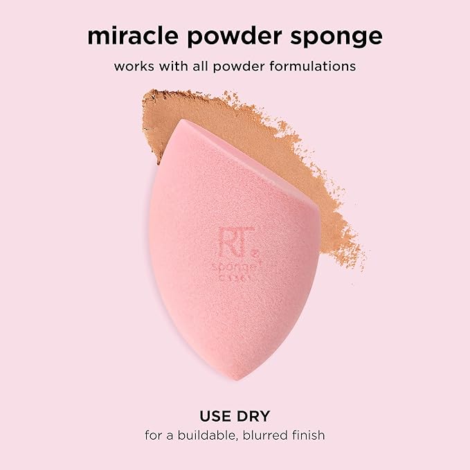 Real Techniques Ultimate Makeup Sponge Trio, Makeup Blending Sponges, For Liquid, Cream, & Powder Products, Powder & Foundation Sponges, Mini Makeup Sponge, Latex-Free Foam, Travel-Friendly, 3 Count