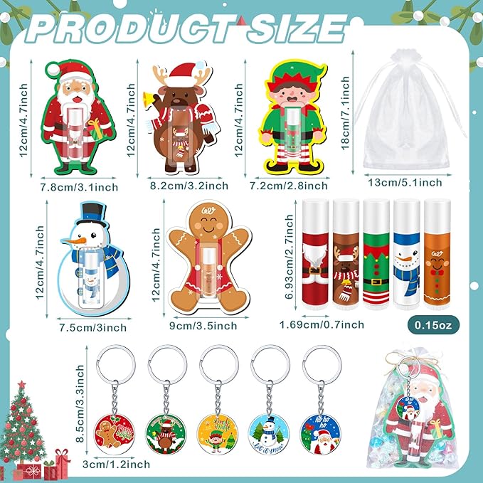 Henoyso 150 Pcs Christmas Favors 5 Moisturizing