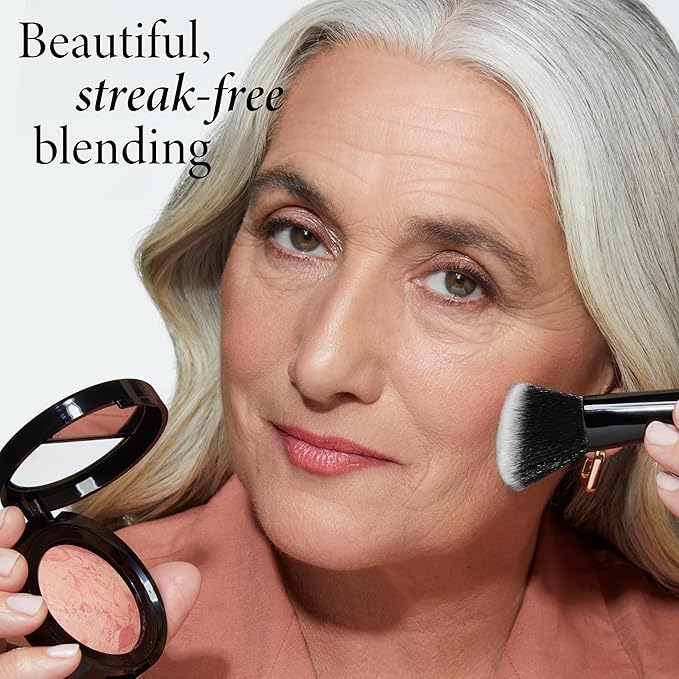 LAURA GELLER NEW YORK Baked Blush-n-Brighten Marbleized Blush + Angled Brush (06 Pink Grapefruit, 47mm)