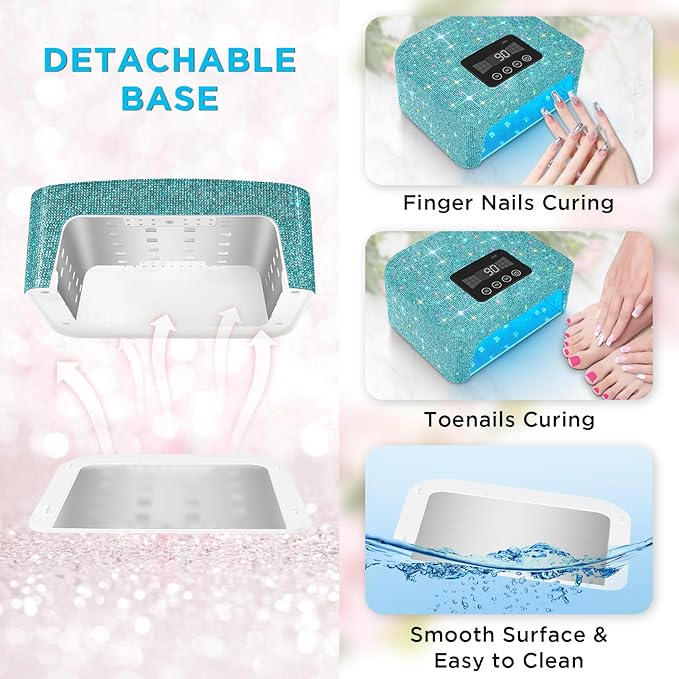 Cordless uv nail lamp, 120w