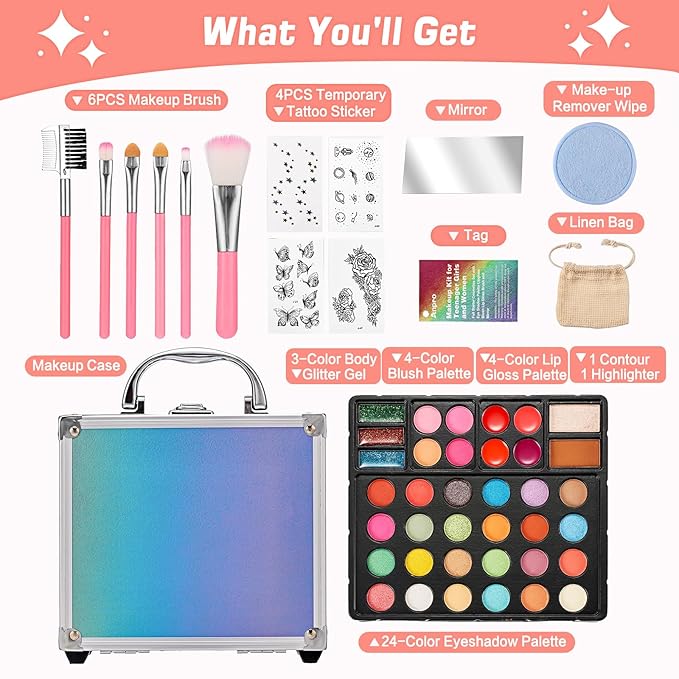 Anpro All-In-One Makeup Carry Case with Pro Teen