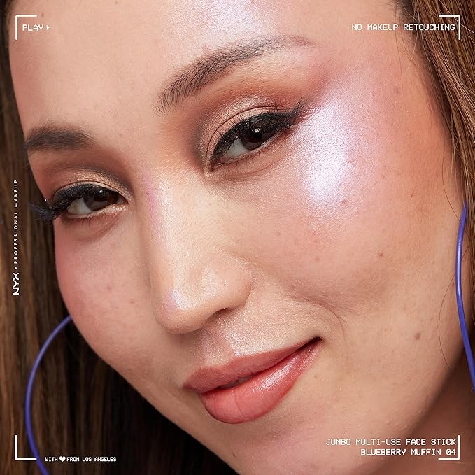 NYX PROFESSIONAL MAKEUP, Jumbo Multi-Use Face Highlighter Stick Blueberry Muffin