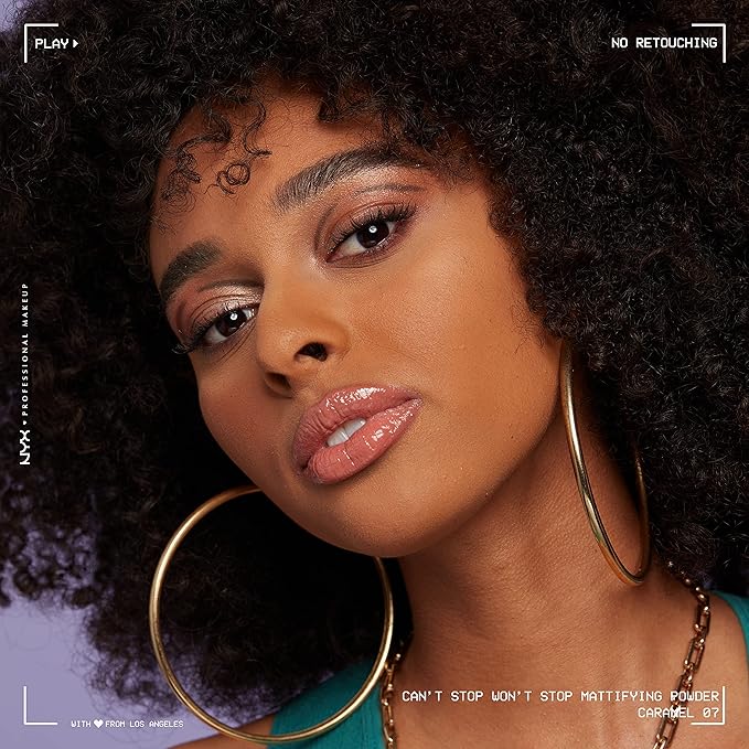 NYX PROFESSIONAL MAKEUP Can't Stop Won't Stop Mattifying Pressed Powder - Caramel (Pack of 2)