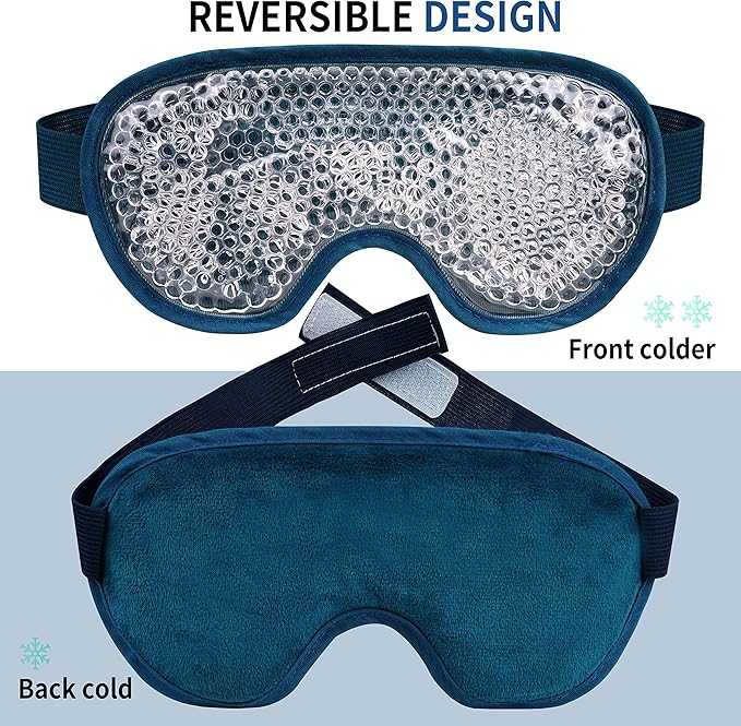 Cooling eye mask with gel